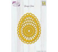 Nellie's Choice Cutting Die Easter Egg 2.8 x 3.9” to 3.3 x 4.5” / 7 x 10 cm to 8,5 x 11,5 cm-3 Shape Card Making Supplies and Metal Dies for Scrapbooking, DIY and Paper Crafts, Yellow, One Size