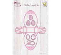 Nellie's Choice Cutting Die for Easter Egg Gift Box 2.6 x 3.3 x 0.8" / 6.5 x 8.5 x 2 cm - 8 Wrapping Dies - Card Making Supplies and Metal Craft Dies for Scrapbooking, DIY and Paper Crafts