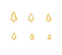 Nellie's Choice Cutting Die, Pinetrees, 6 Shape, 2.5 x 4 cm, Card Making Supplies, Metal Dies for Scrapbooking, DIY and Paper Crafts, Yellow, 14x20 / 19x27 / 24x34 / 15x24 / 20x32 / 25x40mm