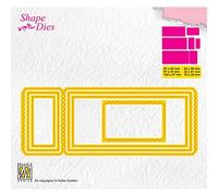 Nellie's Choice Cutting Die, Tickets, 6 Shape Dies, 1.6 x 3.5 cm to12.4 x 4.7 cm, Card Making Supplies, Metal Craft Dies for Scrapbooking, DIY and Paper Crafts