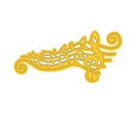 Nellie's Choice Cutting, Musical Notes Shape Die, 9.1 x 4.3 cm, Card Making Supplies, Metal Dies for Scrapbooking, DIY and Paper Crafts, Yellow, 91x43mm