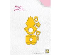 Nellie's Choice Easter Cutting Die - Bunny Box for Easter Egg - 4,8 x 2,7 x 3,5 cm - Card Making Supplies - Metal Craft Dies for Scrapbooking, DIY and Paper Crafts