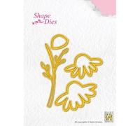 Nellie's Choice Easter Cutting Die-Daisy-4 Shape 7,3 x 8,1 cm-Card Making Supplies-Metal Dies for Scrapbooking, DIY and Paper Crafts, Yellow