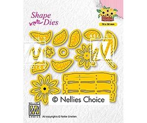 Nellie's Choice Easter Cutting Die-Flower Basket-13 Shape 7 x 5,8 cm-Card Making Supplies-Metal Dies for Scrapbooking, DIY and Paper Crafts, Yellow, 70x58mm