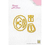 Nellie's Choice Easter Cutting Die-Sheep-12 Shape 7,4 x 5,6 cm-Card Making Supplies-Metal Dies for Scrapbooking, DIY and Paper Crafts, Yellow