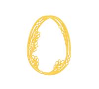 Nellie's Choice Easter Cutting, Egg Frame Shape Die, 6.5 x 8.8 cm, Card Making Supplies, Metal Dies for Scrapbooking, DIY and Paper Crafts, Yellow, 6,5 x 8,8 cm