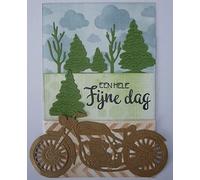 Nellie's Choice Motorcycle Template-Cutting Dies of 12.1 x 6 cm Suitable for Punching Machine Accessories for Card Crafts, Scrapbooking and DIY, Metal, Blue, 121x60mm