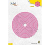 Nellie's Choice Nesting Dies, Circle Double Stitchline Multi Frame Dies, 12.3 x 12.3 cm, 9 Cutting Dies, Card Making Supplies, Metal Craft Dies for Scrapbooking, DIY and Paper Crafts