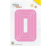 Nellie's Choice Nesting Dies, Rectangle Multi Frame Dies, 12.2 x 8.2 cm, 6 Cutting Dies, Card Making Supplies, Metal Craft Dies for Scrapbooking, DIY and Paper Crafts