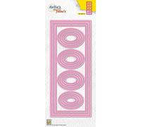 Nellie's Choice Nesting, Oval Multi Frame, 8.5 x 20.5 cm, 19 Cutting, Card Making Supplies, Metal Dies for Scrapbooking, DIY and Paper Crafts, Pink, 85x205mm