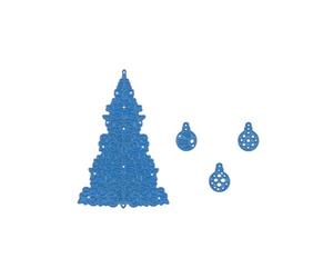 Nellie's Choice Tree Balls 4 Dies - 7 x 10 cm - for Card Making, Christmas, Scrapbooking, Crafts, DIY, Blue, 71 x 99 mm