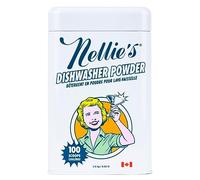 Nellie's Dishwasher Powder - Tough on Food Residue, Plant-Based Ingredients, Spotless Clean, High-Efficiency Dishwashing Solution - 100 Scoop Tin