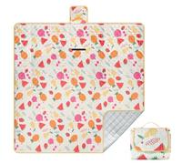 Neloheac Large Waterproof Picnic Blankets, Fruits Beach Blanket Sandproof Foldable, Extra Large Picnic Mat for Outdoor Grass Camping Park Lawn, ZHL0011