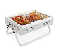 Neloheac Portable Charcoal Grill Tabletop with Handle, Small Camping Grill Lightweight Rectangular, Barbecue Grill for 2-4 People Outdoor Backyard Tailgating, (ZHL0030)