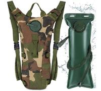 Neloheac Tactical Hydration Backpack with 3L Water Bladder, Leakproof Water Backpack Man Women, Hydration Pack for Outdoor Hunting Running Hiking Cycling, Camouflage
