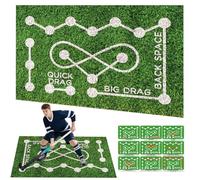 NELOMO Field Hockey Training Mat - 5ft×3ft Artificial Grass Pad | Stickhandling Zones & Realistic Turf for Home Drills - Ideal Gift for Hockey Enthusiasts
