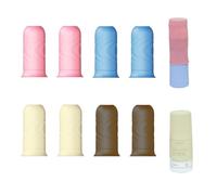 NELSHP Travel Bottle Covers,8 Pack Silicone Travel Size Container Sleeves,Stretching Travel Accessories for Shampoo Lotion Conditioner Wash Body Bottles(Blue/Black/White/Pink)