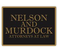 Nelson And Murdock - Attorneys At Law Sticky-Pads - Metal Wall Sign Plaque Art Inspirational