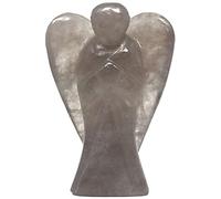 Nelson Creations, LLC 2 Inch Smoky Quartz Guardian Angel Figurine Hand-Carved Natural Stone, Excellent for Grounding and Protective Energies
