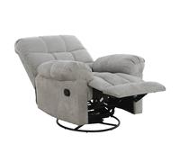 nelson glider swivel fabric recliner chair in grey