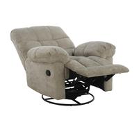nelson glider swivel fabric recliner chair in latte