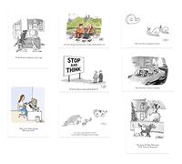 Nelson Line Cartoon Collection Assorted Card Box | 8 blank cards and envelopes