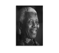 Nelson Mandela Black and White Typographic Poster Canvas Wall Poster Decoration Painting Art Bedroom Living Room Office Painting Modern Home Decoration Wall Art Picture Print 16 x 24 inches (40 x 6 cm