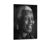 Nelson Mandela Black and White Typographic Poster Canvas Wall Poster Decoration Painting Art Bedroom Living Room Office Painting Modern Home Decoration Wall Art Picture Print 24 x 36 inches (60 x 9 cm