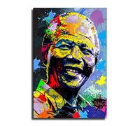 Nelson Mandela Poster President of South Africa Watercolor Wall Art Poster Picture Print Home Room Decor Great African American Men Mural 12x18inch(30x45cm)