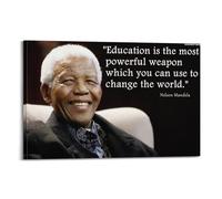 Nelson Mandela Quotes Canvas Wall Poster Decoration Painting Art Bedroom Living Room Office Painting Modern Home Decoration Wall Art Picture Print 16 x 24 Inches (40 x 60 cm)