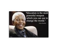 Nelson Mandela Quotes Canvas Wall Poster Decoration Painting Art Bedroom Living Room Office Painting Modern Home Decoration Wall Art Picture Print 12 x 18 inches (30 x 45 cm)