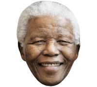 Nelson Mandela (Smile) Celebrity Mask, Flat Card Face, Fancy Dress Mask