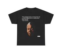 Nelson Mandela T shirt, Unisex Heavy Cotton, Gift, Mindfulness, Motivation, Inspiration, Conscience Garment, Wearing, Positive Black/S