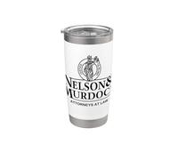 Nelson & Murdock Attorneys at Law Justice is Blind Black Ink Stainless Steel Insulated Tumbler