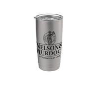 Nelson & Murdock Attorneys at Law Justice is Blind Black Ink Stainless Steel Insulated Tumbler