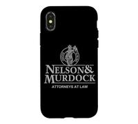 Nelson & Murdock Attorneys at Law Justice is Blind Grey Ink Case for iPhone X/XS