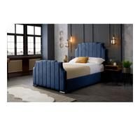 Nelson Plush Velvet Blue Bed Frame