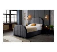 Nelson Plush Velvet Steel Bed Frame