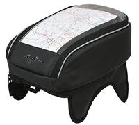 Nelson-Rigg NR-150 Route 1 Journey Highway Cruiser Magnetic Tank Bag, fits Harley Davidson, Indian, Honda, Yamaha, Suzuki and more, Black/Grey