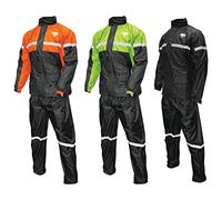 Nelson-Rigg Stormrider Rain Suit (Black/Orange, Medium)
