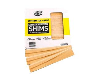Nelson Wood Shims - Leveling Wedge Professional Contractor DIY Bulk Kit (8-inch 84 Ct Bundle), Premium Beddar Wood, Indoor/Outdoor Use, All Natural