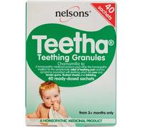 Teetha Baby Teething Granules (40 Sachets) 3+ Months, Homeopathic Relief For Soothing & Calming Teething Symptoms, Baby Teething Ready-Dosed Sachets