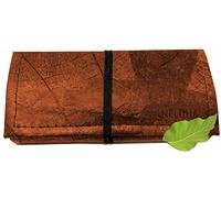 NELUHA Tobacco Pouch - Made from Teak Leaves, a Vegan and Sustainable Leather Alternative Rotating Pocket Tobacco Pouch, brown