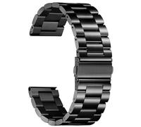 Nelumbo Quick Release Metal Chain Watch Bands,22MM Solid Stainless Steel Business Bracelet Strap for Samsung Gear S3/Galaxy Watch 46mm(2019)/Galaxy Watch 3 45mm (Black, 22)