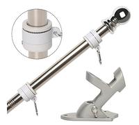 NELXINJO Flag Pole Kit for House - 6FT Stainless Steel Residential or Commercial Outdoor Flagpole with Bracket, 2 No-Tangle Ball Bearing Rings