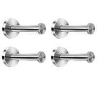 NELXULAS Brushed Stainless Steel Bath Towel Hooks Single Super Heavy Duty Wall Mount Hook, Coat Hook, Fit for Bedroom,Living Room, Bathroom and Fitting Room, Office (4" , 4 PCS)