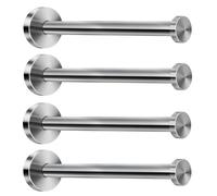 NELXULAS Brushed Stainless Steel Bath Towel Hooks Single Super Heavy Duty Wall Mount Hook, Coat Hook, Fit for Bedroom,Living Room, Bathroom and Fitting Room, Office(8", 4 PCS)