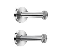 NELXULAS Brushed Stainless Steel Bath Towel Hooks Single Super Heavy Duty Wall Mount Hook, Coat Hook, Fit for Bedroom,Living Room, Bathroom and Fitting Room, Office (4“, 2 PCS)
