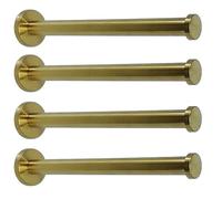 NELXULAS Golden Brushed Stainless Steel Single Heavy Duty Wall Mount Hook, Bath Towel Hooks, Robe Hooks, Coat Hanger, 4 PCS (8 inch)