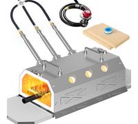Nelyrho 2600℉ Triple Burner Propane Forge, 3 Burner Blacksmith Forge Kit, Large Capacity Gas Forge for DIY Knife & Sword Making, Metal Welding